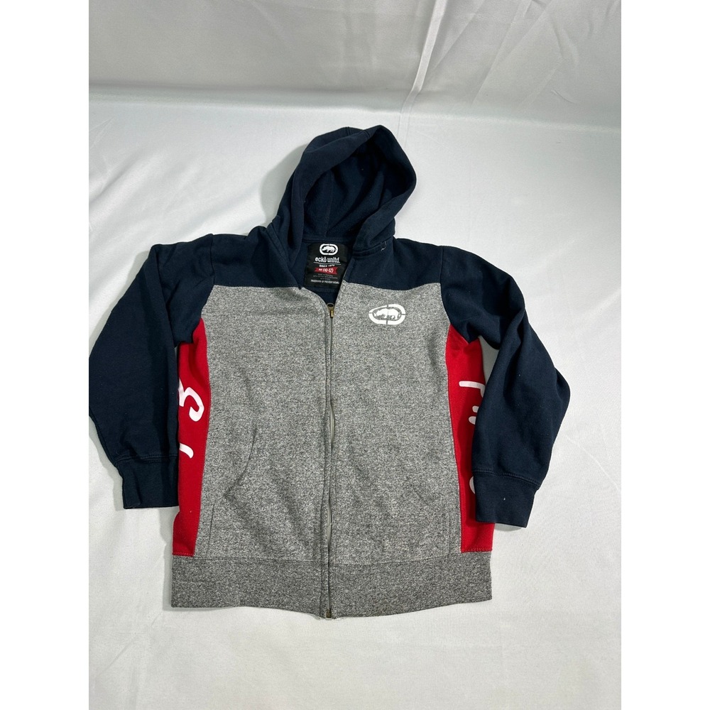 Ecko Unltd Youth Boys Hoodie Zip Up Sweatshirt Size M (10-12) Red Full Zip